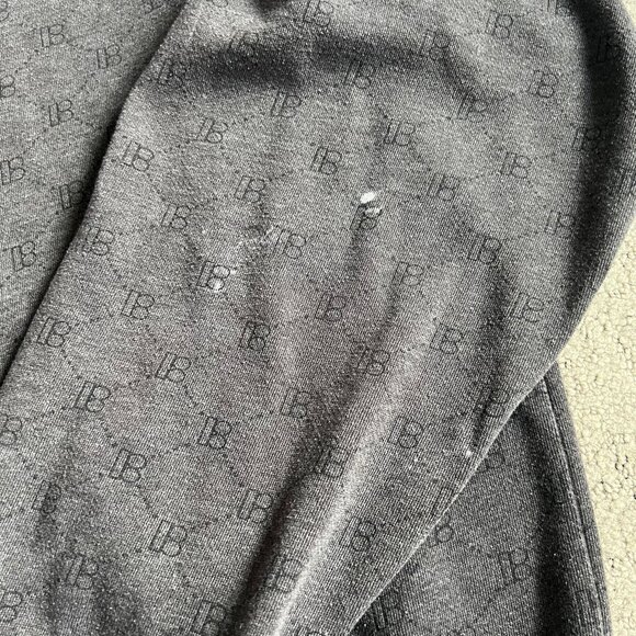 Vintage Plan B Skateboards A.O.P. Monogram Hoodie Sweatshirt Sz L Grey Y2K 90s - Picture 6 of 13